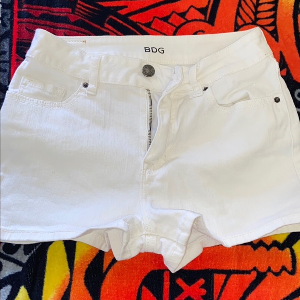 BDG White High-Rise Denim Short